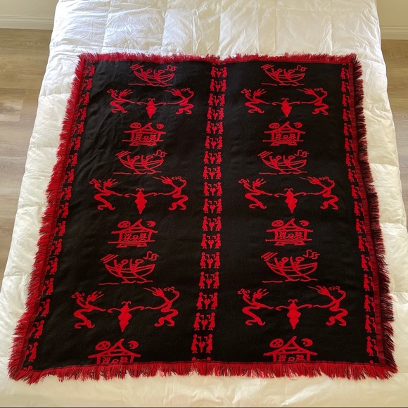 Wool Rayon Blend Scarf Wrap Heavy Reversible L - Picture 5 of 12